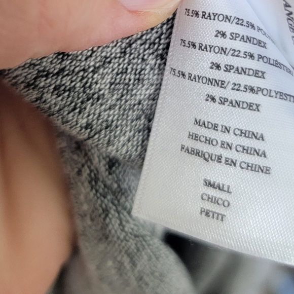 Rails Leigh Heathered Gray Lace-up LS Plush Knit Sweater Size Small - Picture 8 of 8